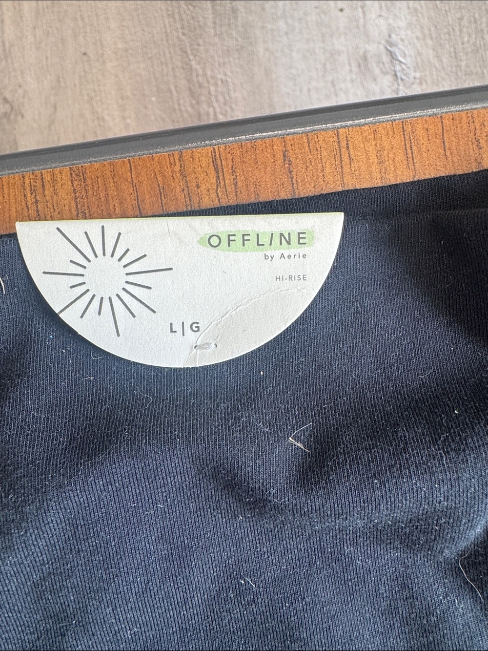 aerie Offline Hi-Rise Leggings in Black - Picture 2 of 3